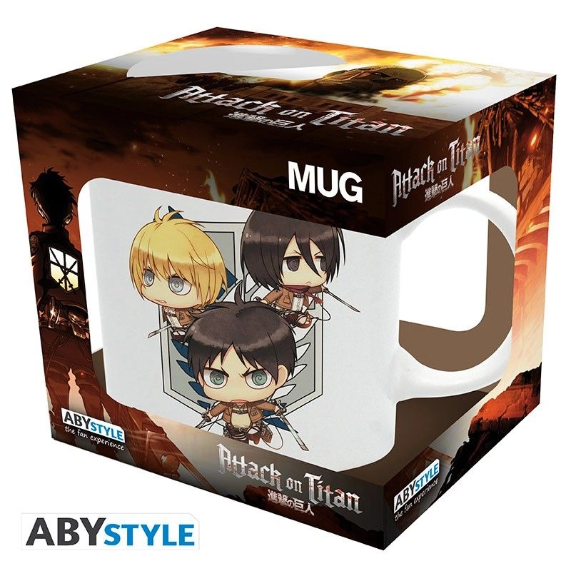 Attack On Titan Chibi Trio Mug - 320 ml