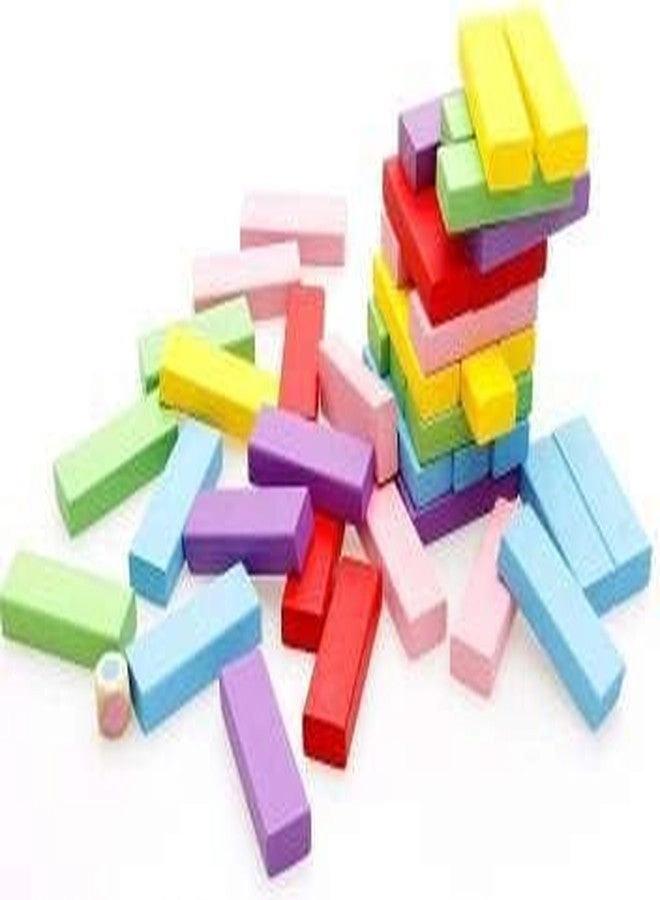 Wooden Colorful Building Blocks - 54pcs