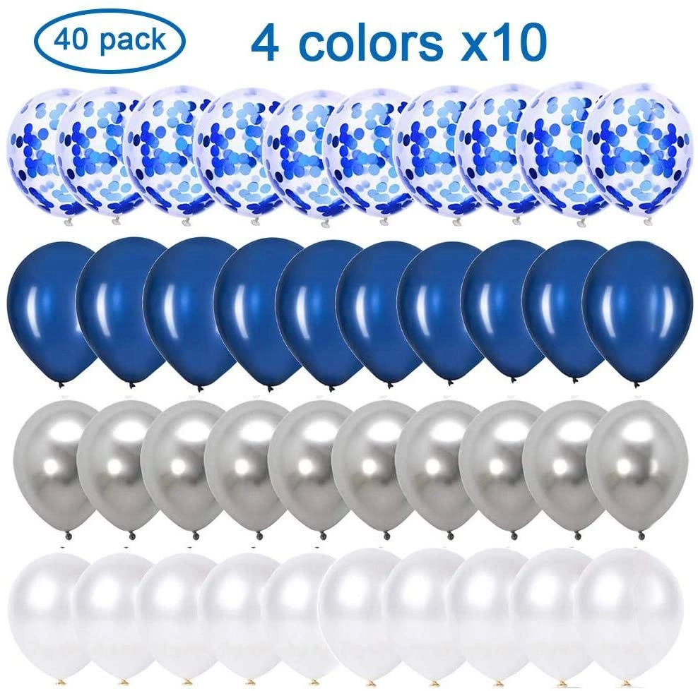 Party Time Trading LLC Balloons Set - 40-Pieces Wedding Birthday Party Decoration