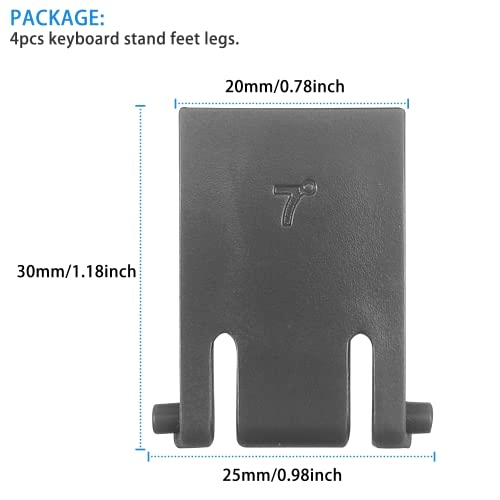 Keyboard Stand Feet Legs Replacement Kit - 4pcs Black