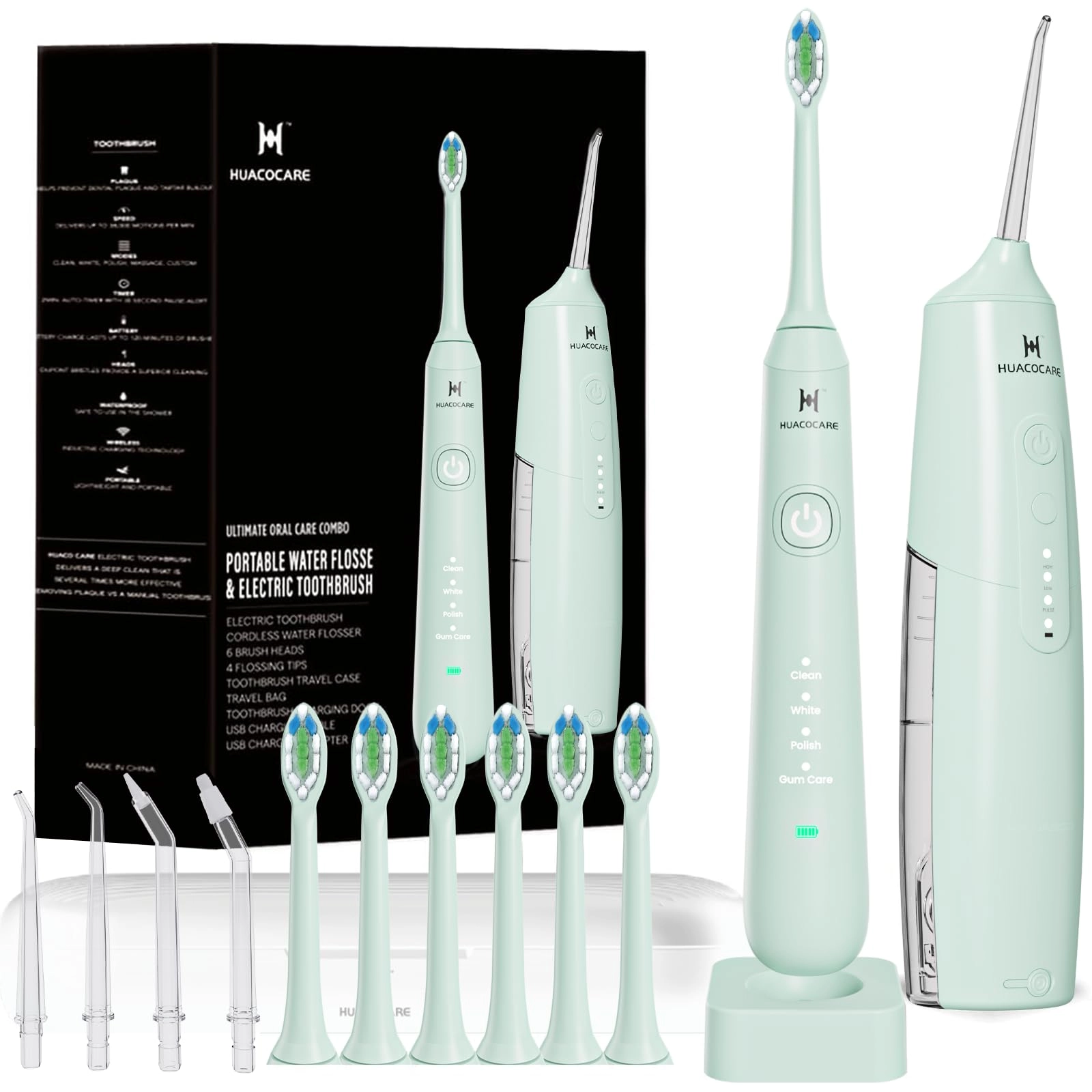Dental Flosser - Pink + Electric Toothbrush