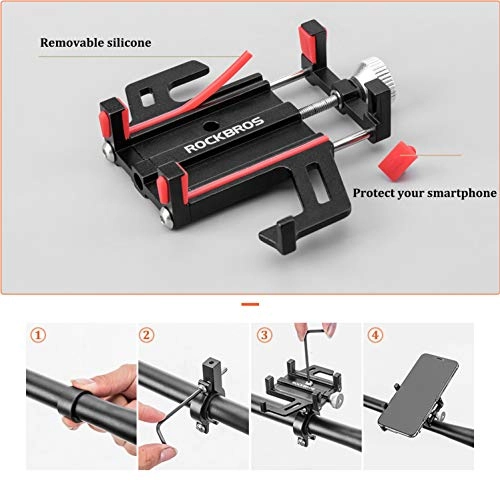 Universal 360 Degree Handlebar Mount - Anti-Vibration Adjustable Silicone for iPhone