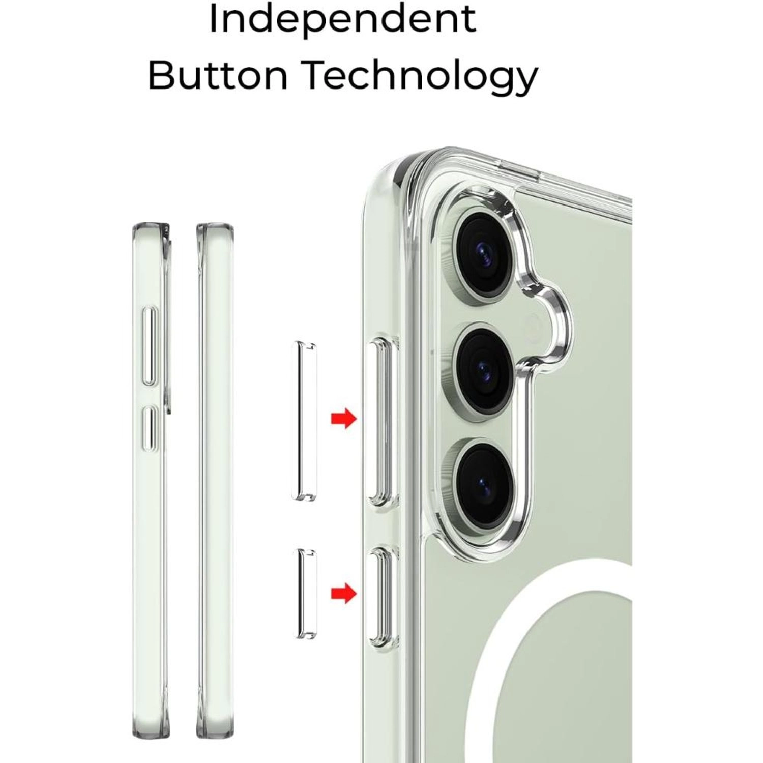 GMBS24FE Clear Case with MagSafe for Samsung Galaxy S24 FE + Screen Protector