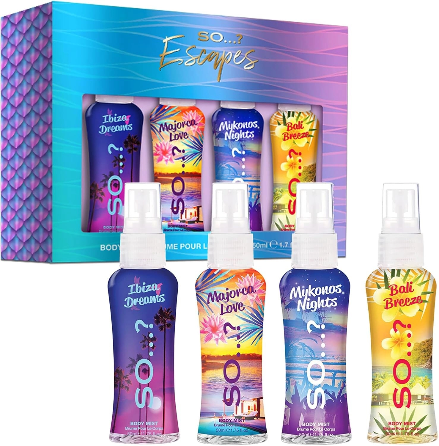 ELITE GLOW Ibiza Dream - 50ml + Bali Breeze + Mykonos Nights + Majorca Love