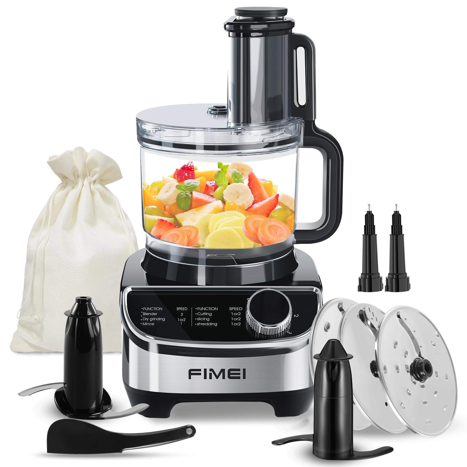 FIMEI Food Processor - 12 Cup 600W