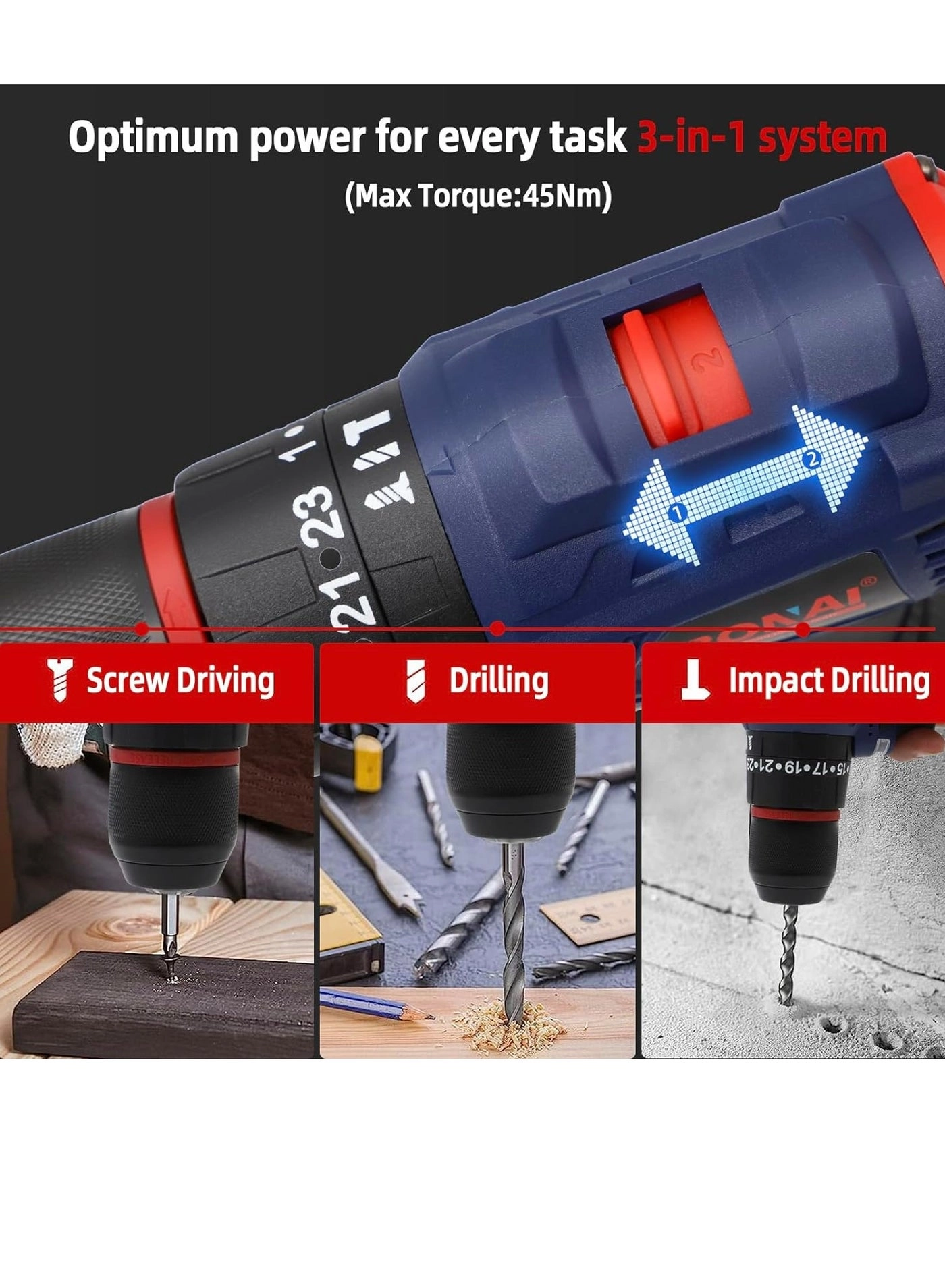88VF Cordless Brushless Impact Drill