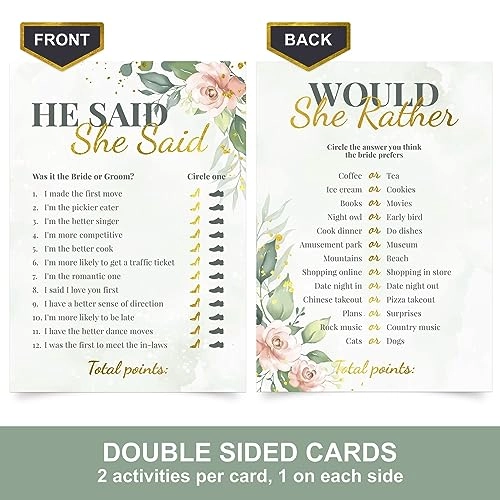 Bridal Game Cards - Adult 4 Adult