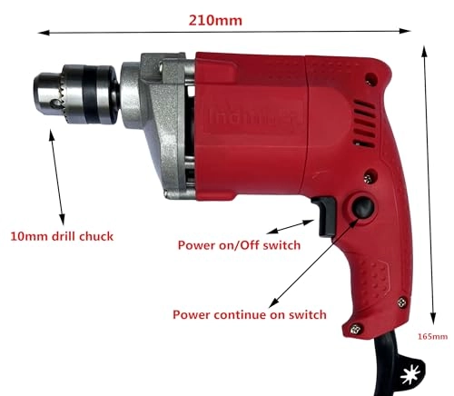 Electric Drill - 350w 10mm RED