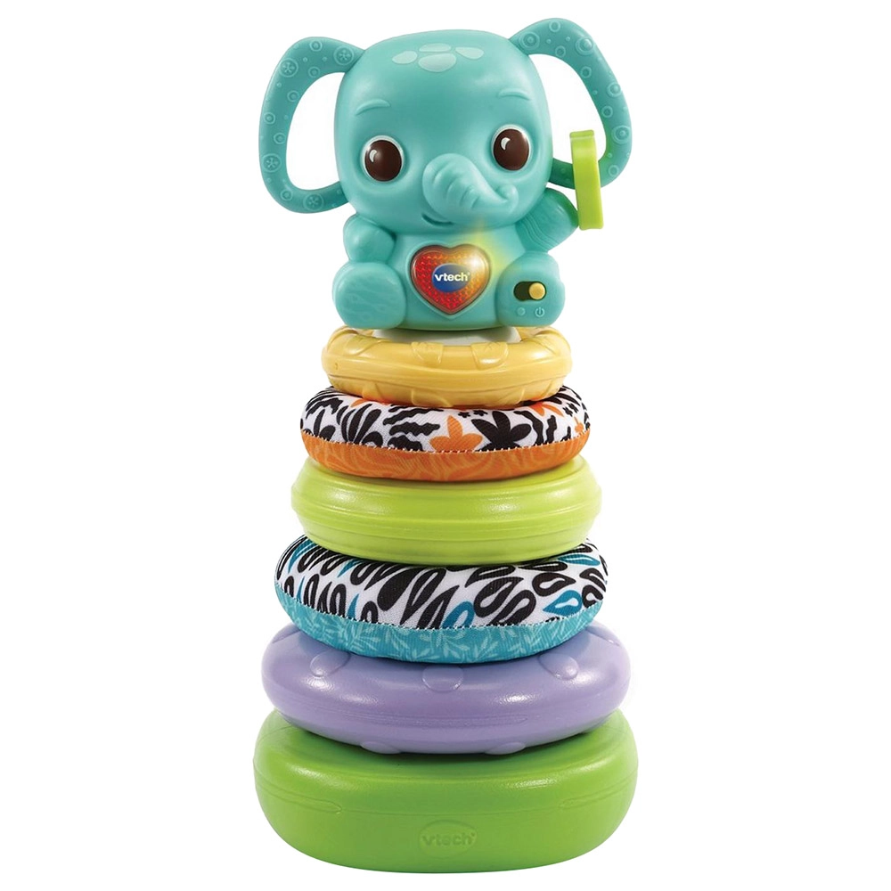 Stack, Rattle & Link Elephant - 3-36 Months Plant-based plastics