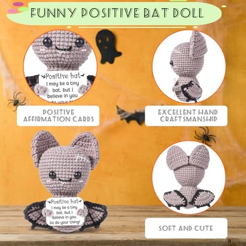 Positive Bat - wool thread gray, black