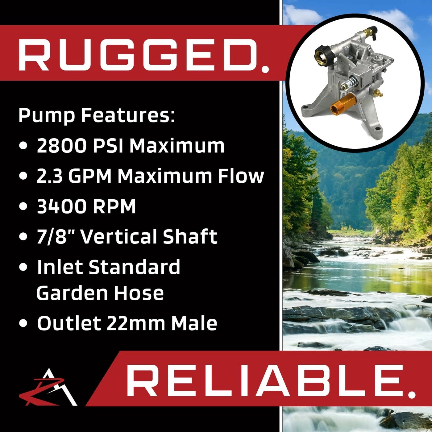 2800 PSI Power Pressure Washer Water Pump