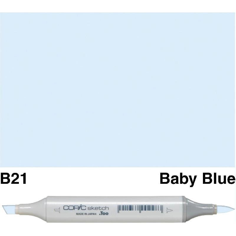 Copic Sketch B-21 - Baby Blue Twin Tip