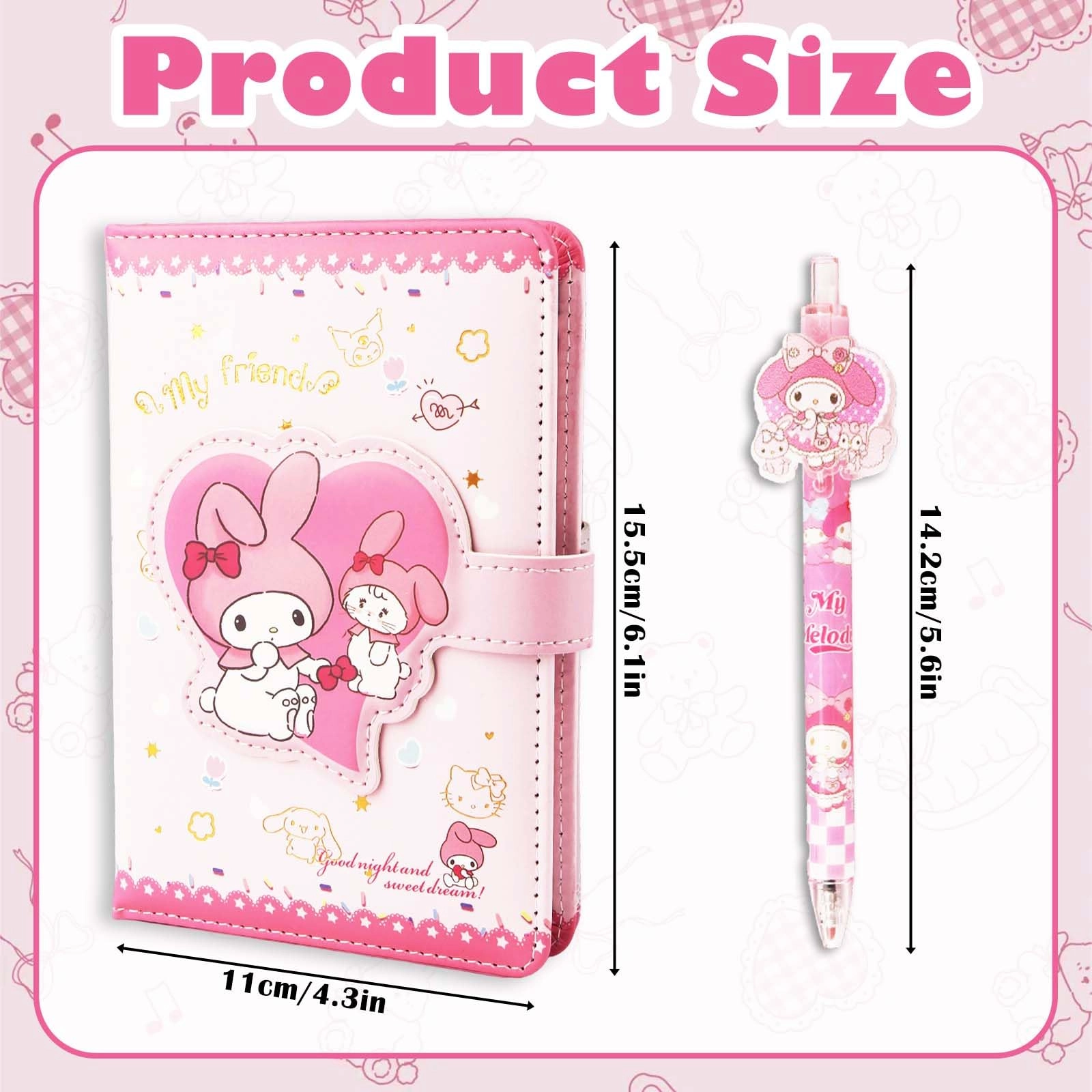 Me-lody Diary Book - PU leather Magnetic Clasp 95 pages