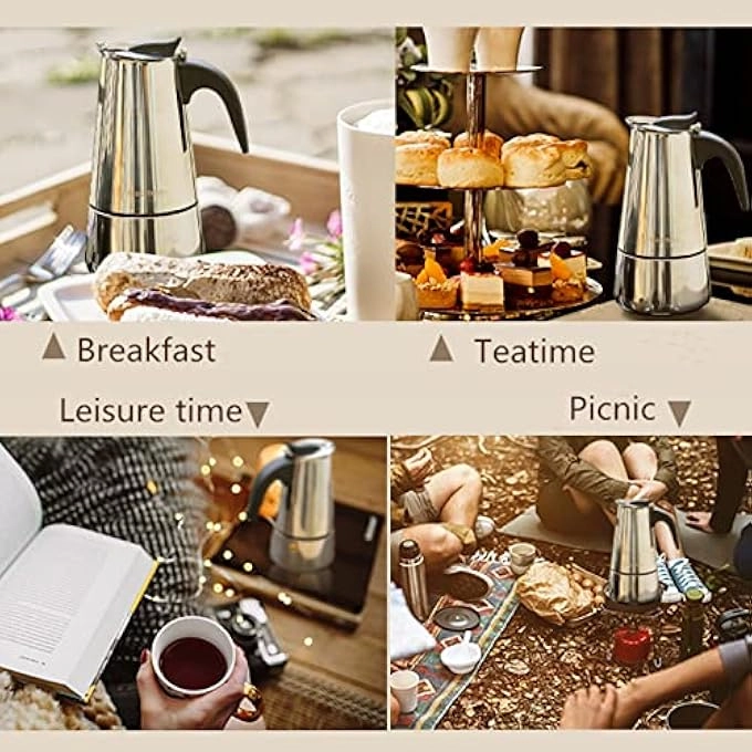 Moka Pot - Stainless Steel 9 Cup