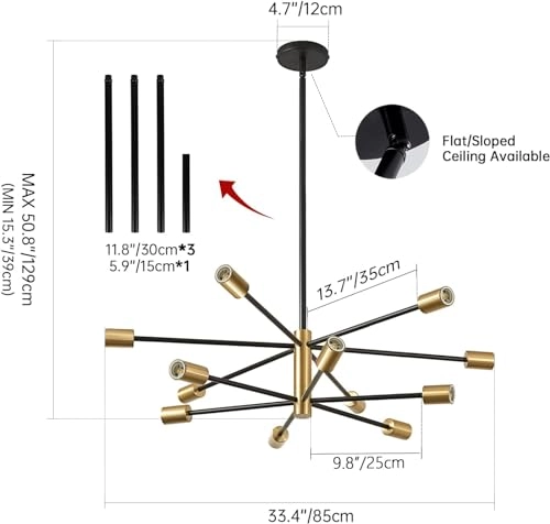 Modern Chandelier - Dimmable