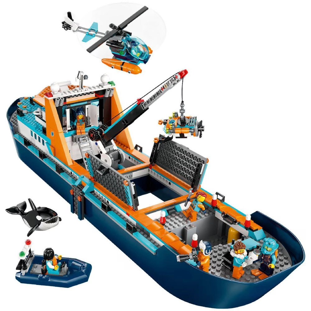 City Arctic Explorer Ship (60368) - Helicopter 7 Minifigures