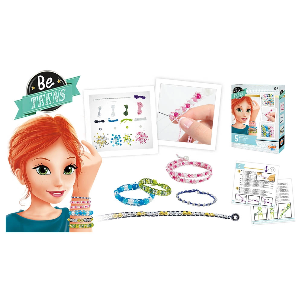 Wrap Bracelets Kit - Suitable for 8 to 13+ yrs Instruction sheet included