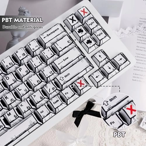 Manga Style PBT Keycaps Set - keyboard