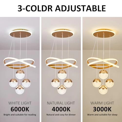LED Chandeliers - 3-Color Dimmable