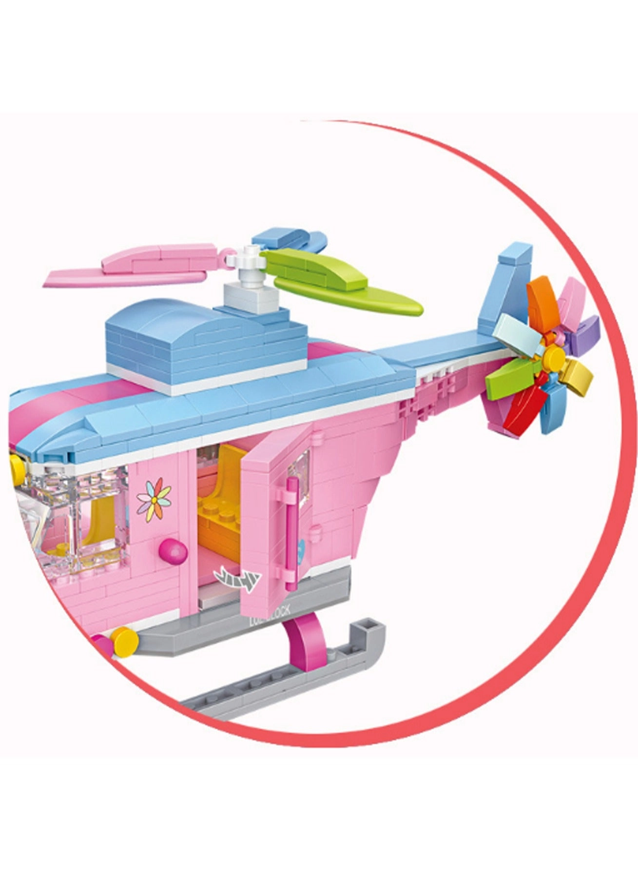 Helicopter Model Set - Pink 479 pcs
