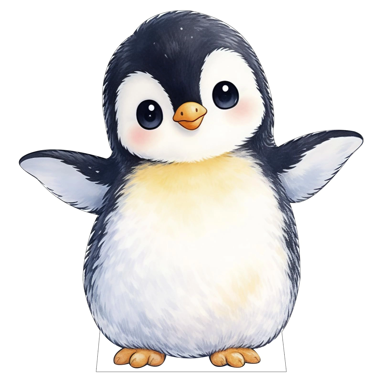 EnjoyView Cartoon Penguin Cardboard Cutout Standee - 1 PC Birthday Baby Shower Winter