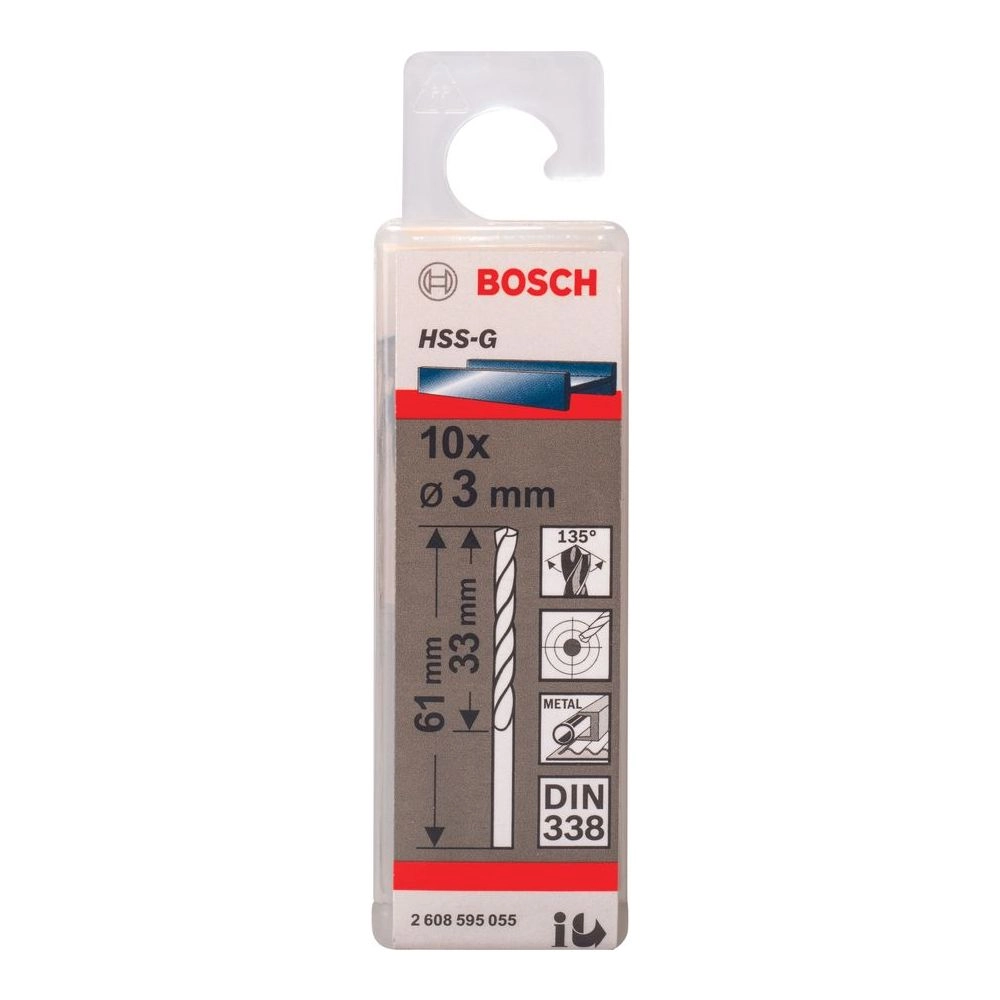 Bosch 2608595055 - 10 piece(s) HSS-G Cobalt 3.0 mm