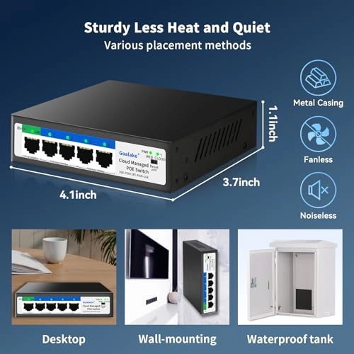 5 Port |52W 4xPoE+ 5-ports