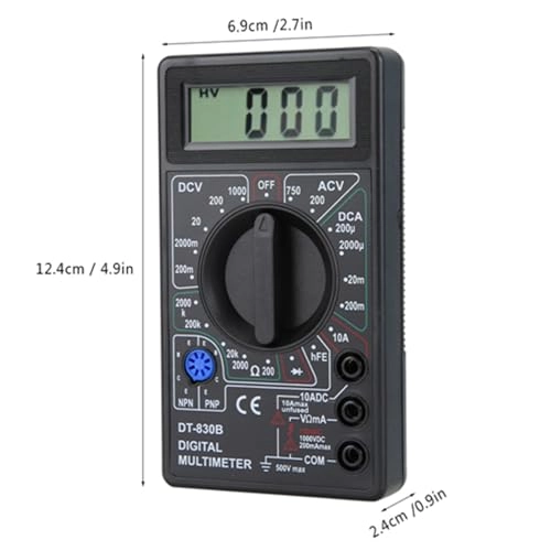 DT-830B - Digital Multimeter Portable Voltmeter Tester with LCD Display