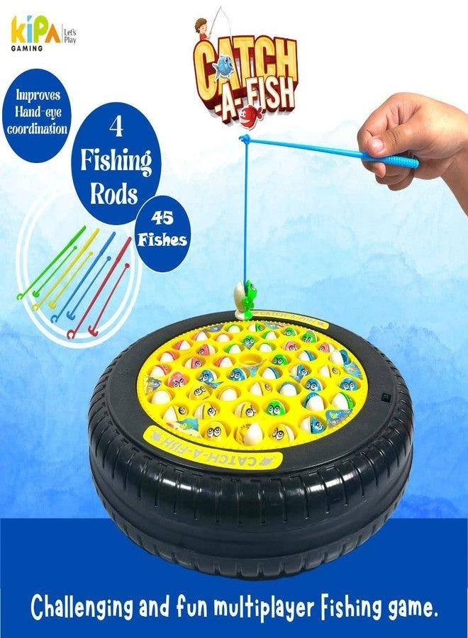 Fish Catching Game - 45 Fishes 4 Catching Sticks - 2-9 years