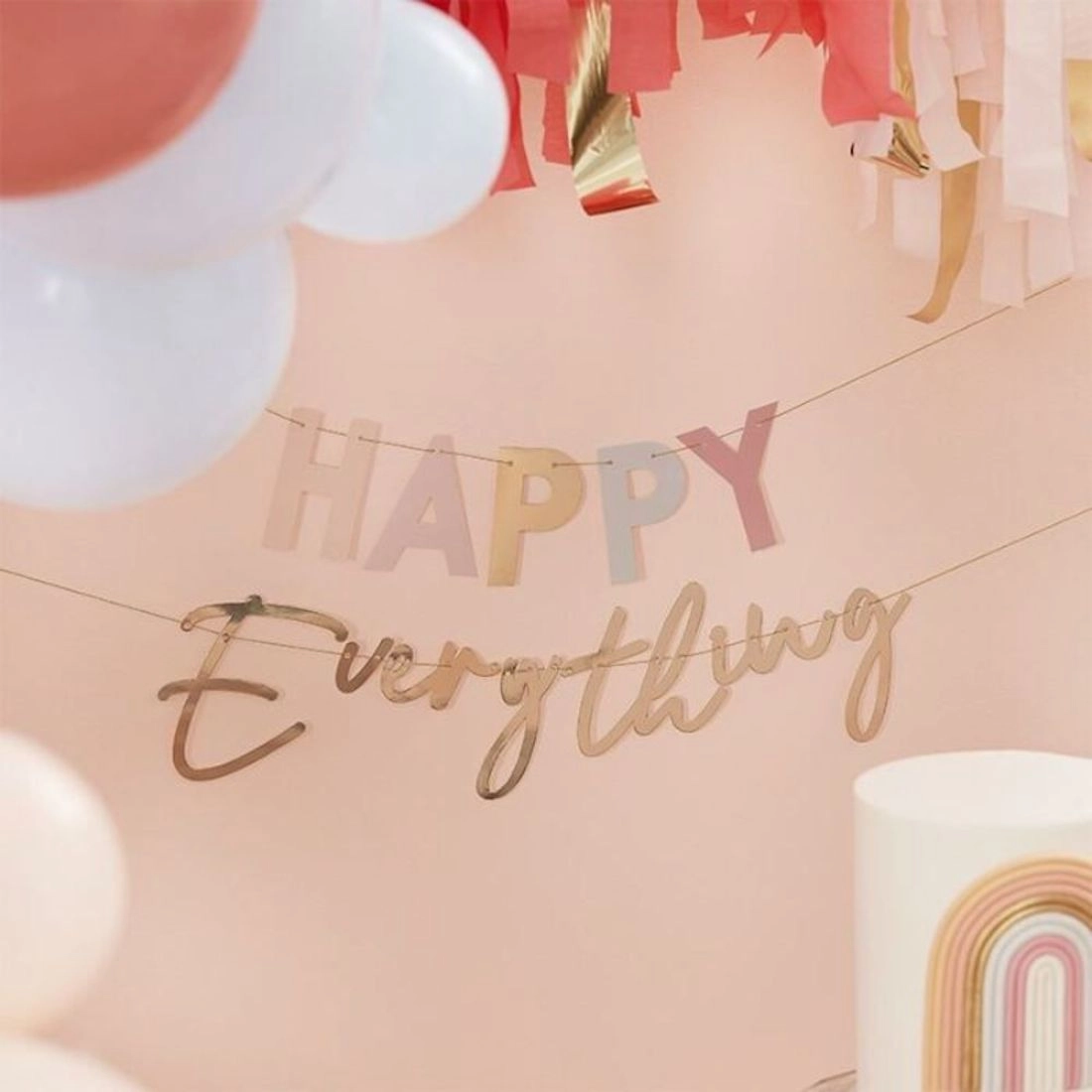 Ginger Ray Happy Everything Paper Bunting - 1 piece birthday baby shower