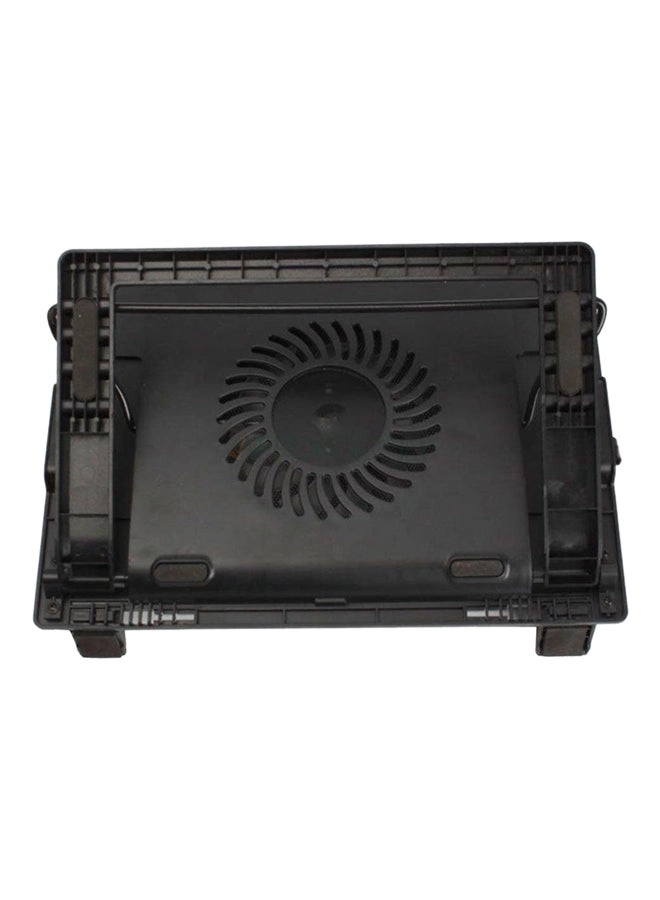 Cooling Fan Pad Stand - 2 USB Port LED Black