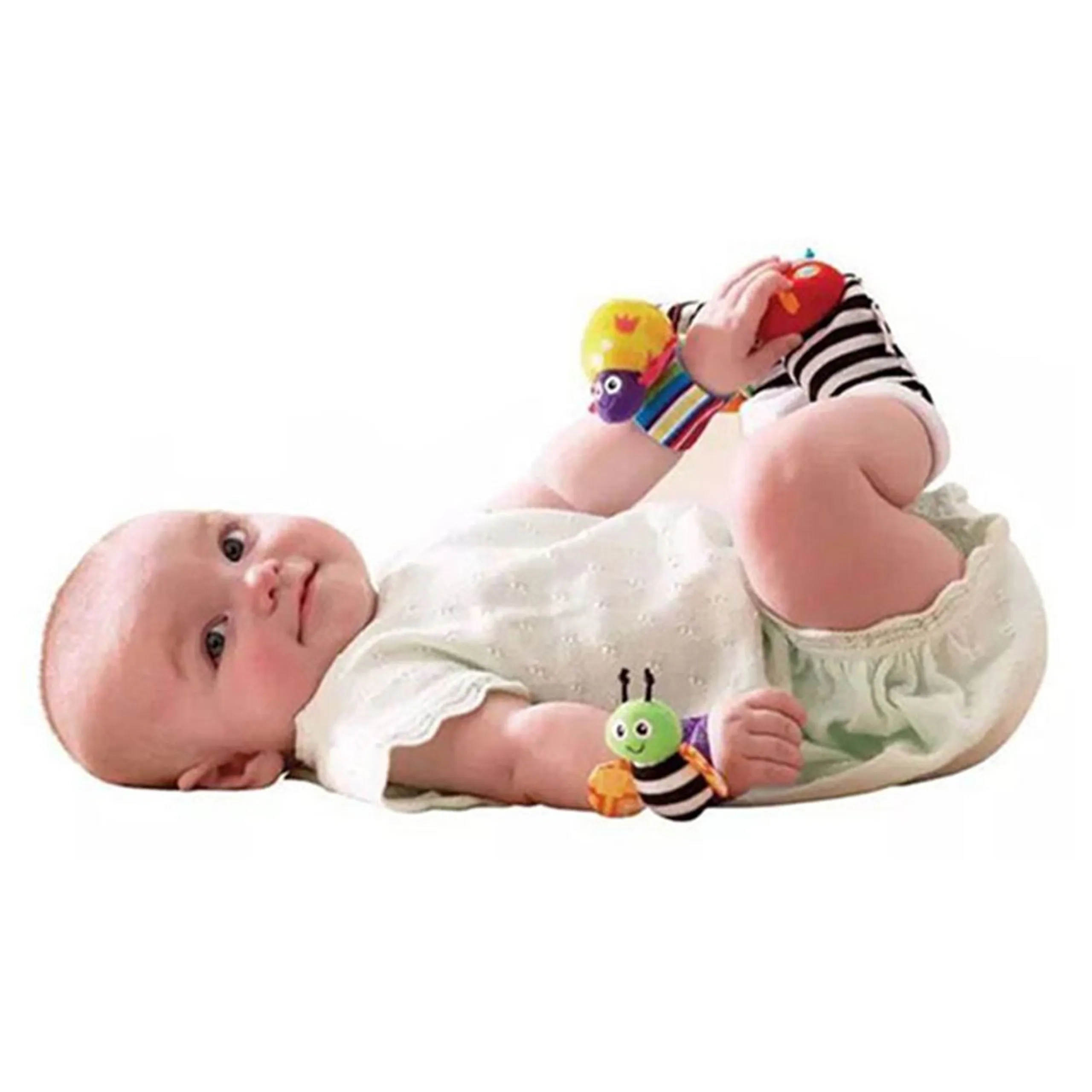 Personalized Wrist Rattle And Foot Finder - Suitable for 0 month & above Fox And Deer