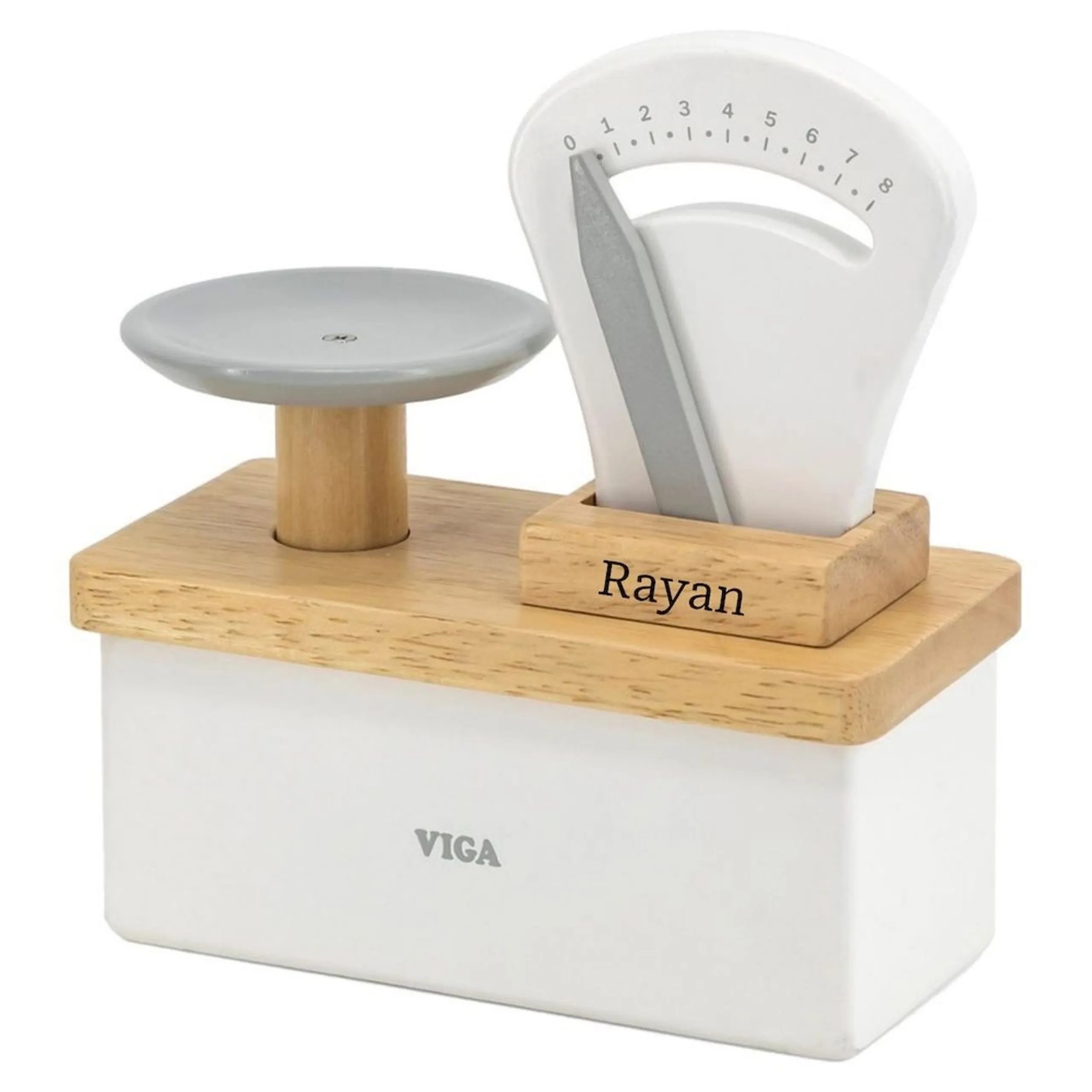 VIGA Personalized Wooden Shop Weighing Scale Toy (PRS-29464294-44526)