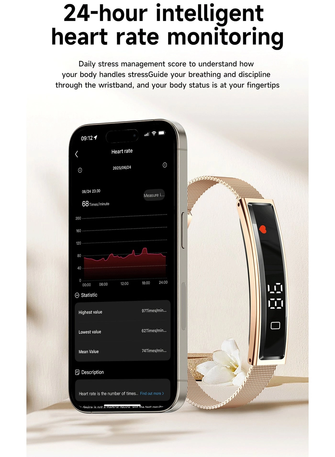 B3 - GOLD Heart Rate Monitor SpO2