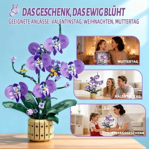 Orchid Flower Clamping Blocks (11011) - purple