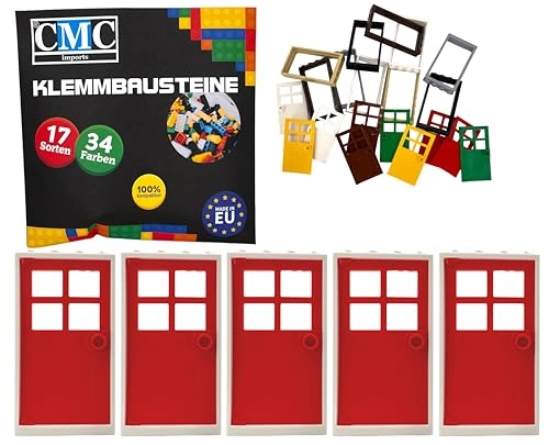 Door Frame - Beige 5 pcs + Door Leaf - Green