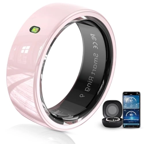 Ceramic Touch Smart Ring - Heart Rate Blood Oxygen 5ATM Waterproof