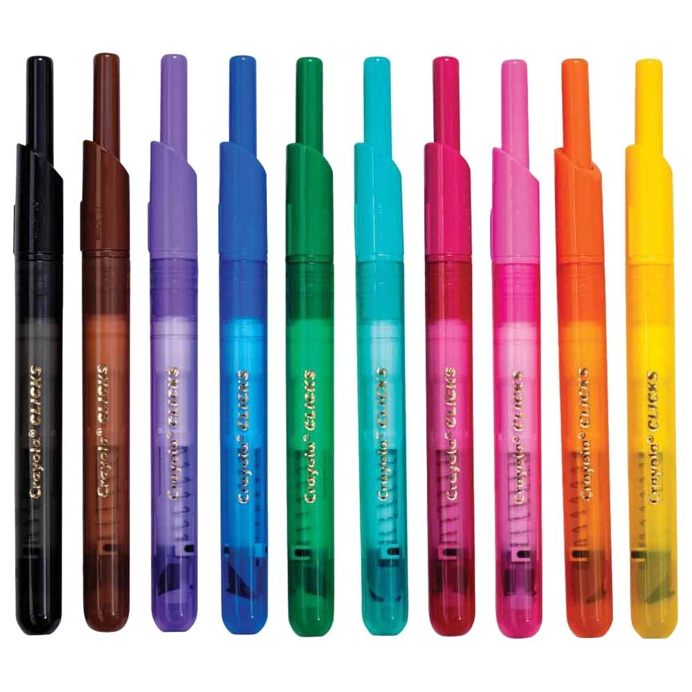 Clicks Retractable Markers - 10 different shades conical tips