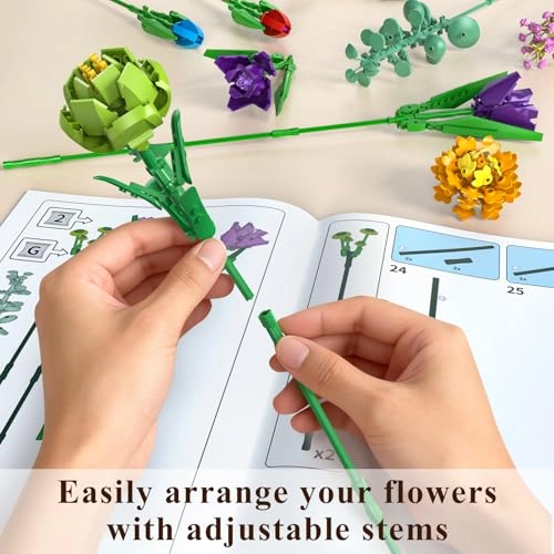 Flowers Bouquet Building Set - 16 stems