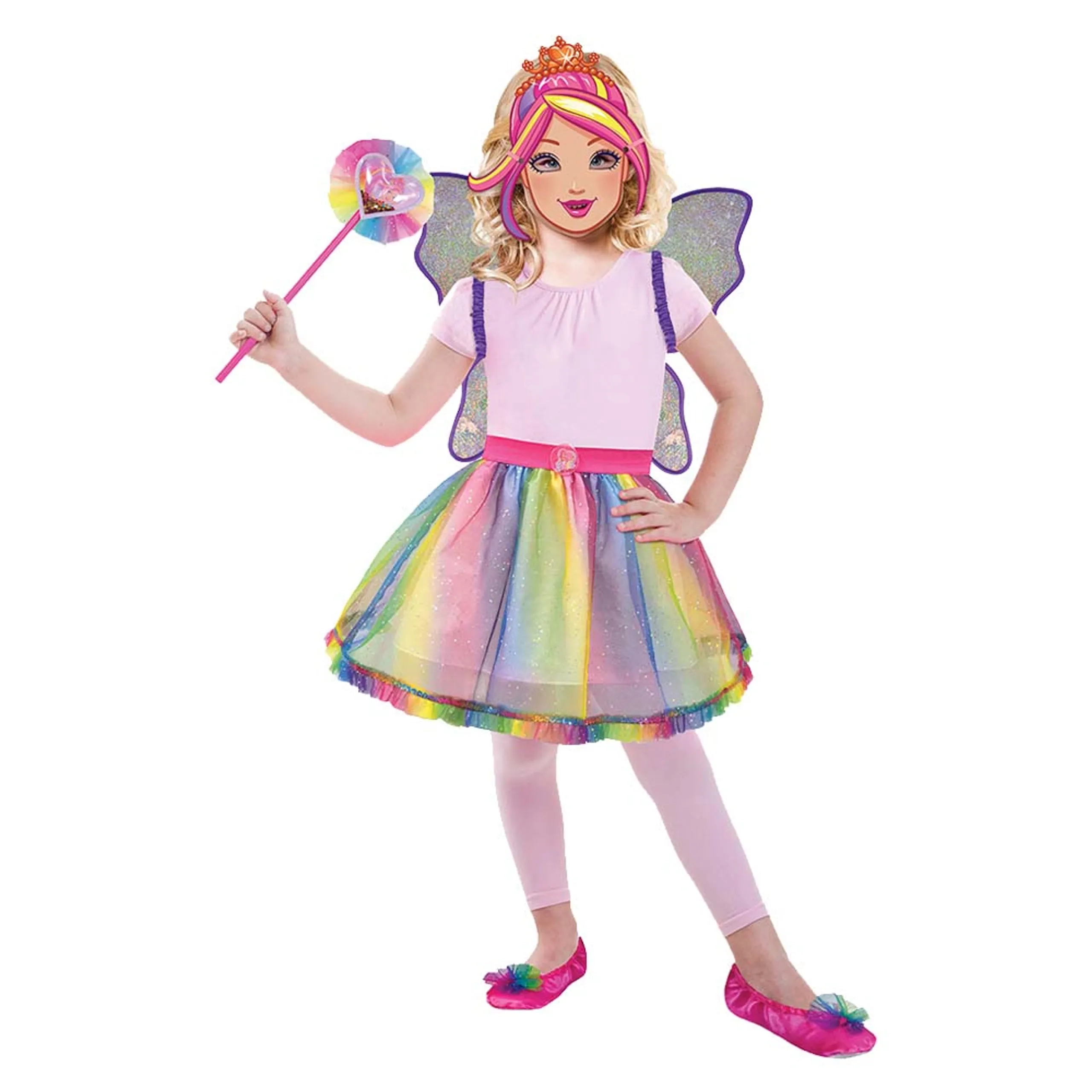 Party Centre Barbie Rainbow Child Costume Accessory Box