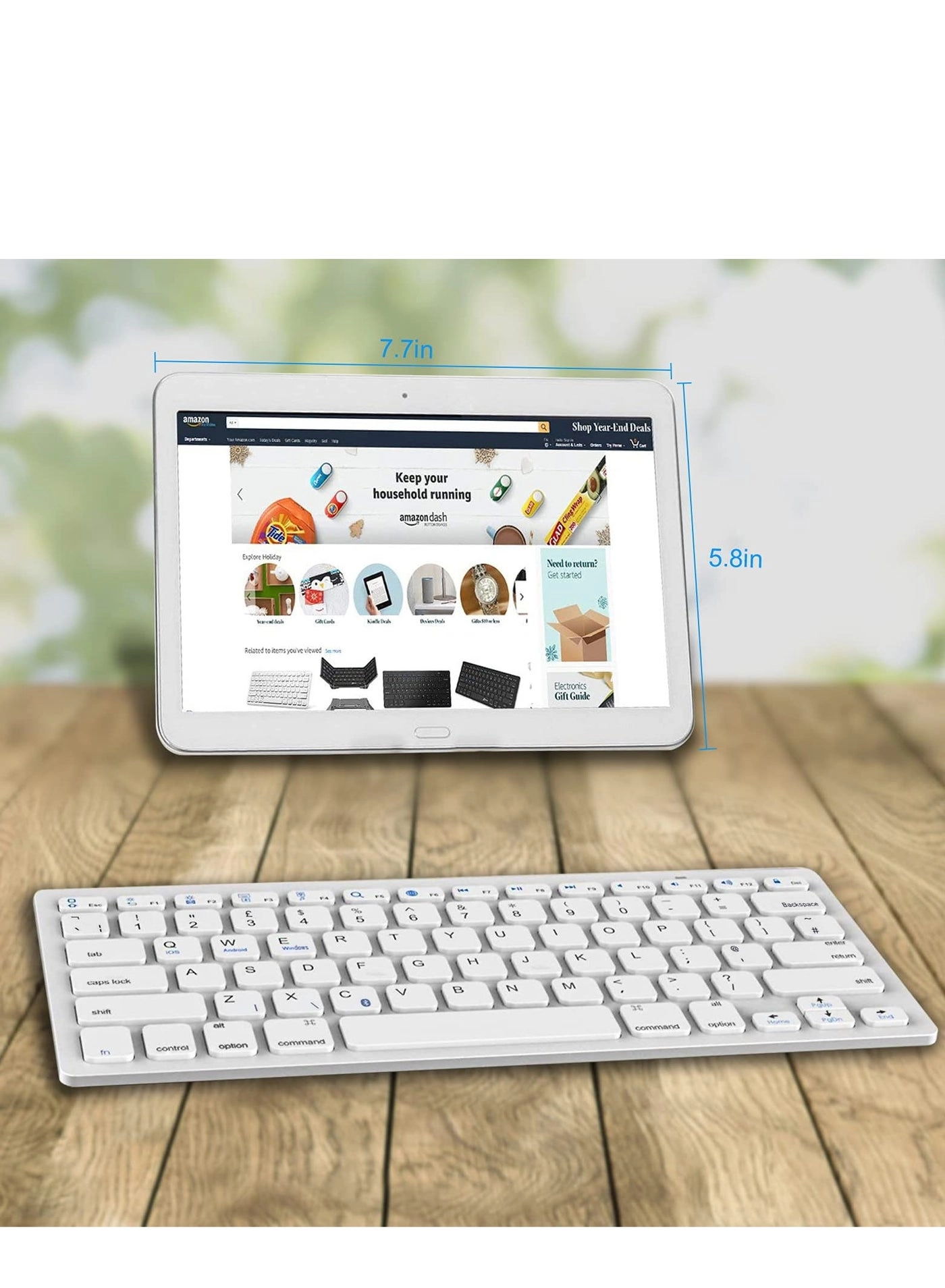 Bluetooth Keyboard - Full-size numeric keypad Long battery life Scissor switch