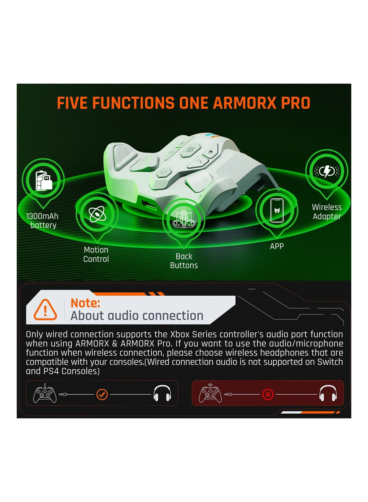 Armor-x pro - Wireless Wired Xbox Series X|S Xbox One Switch Win