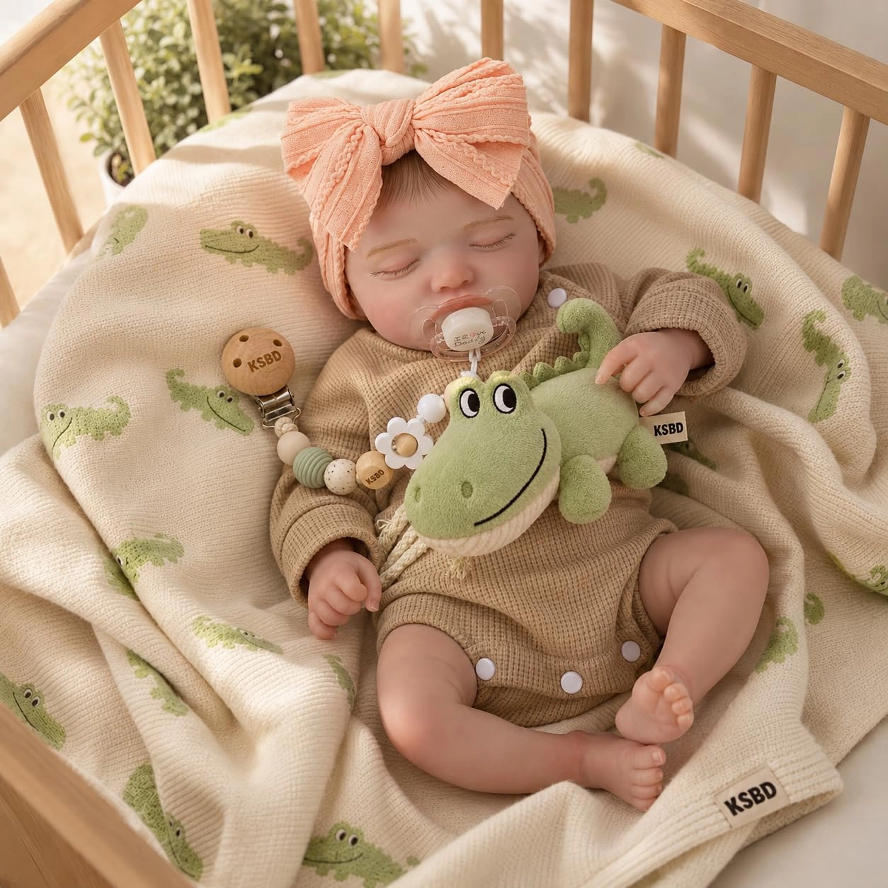 Reborn Baby Doll - 20 inch Soft Cloth Body Sleeping Ages 3+