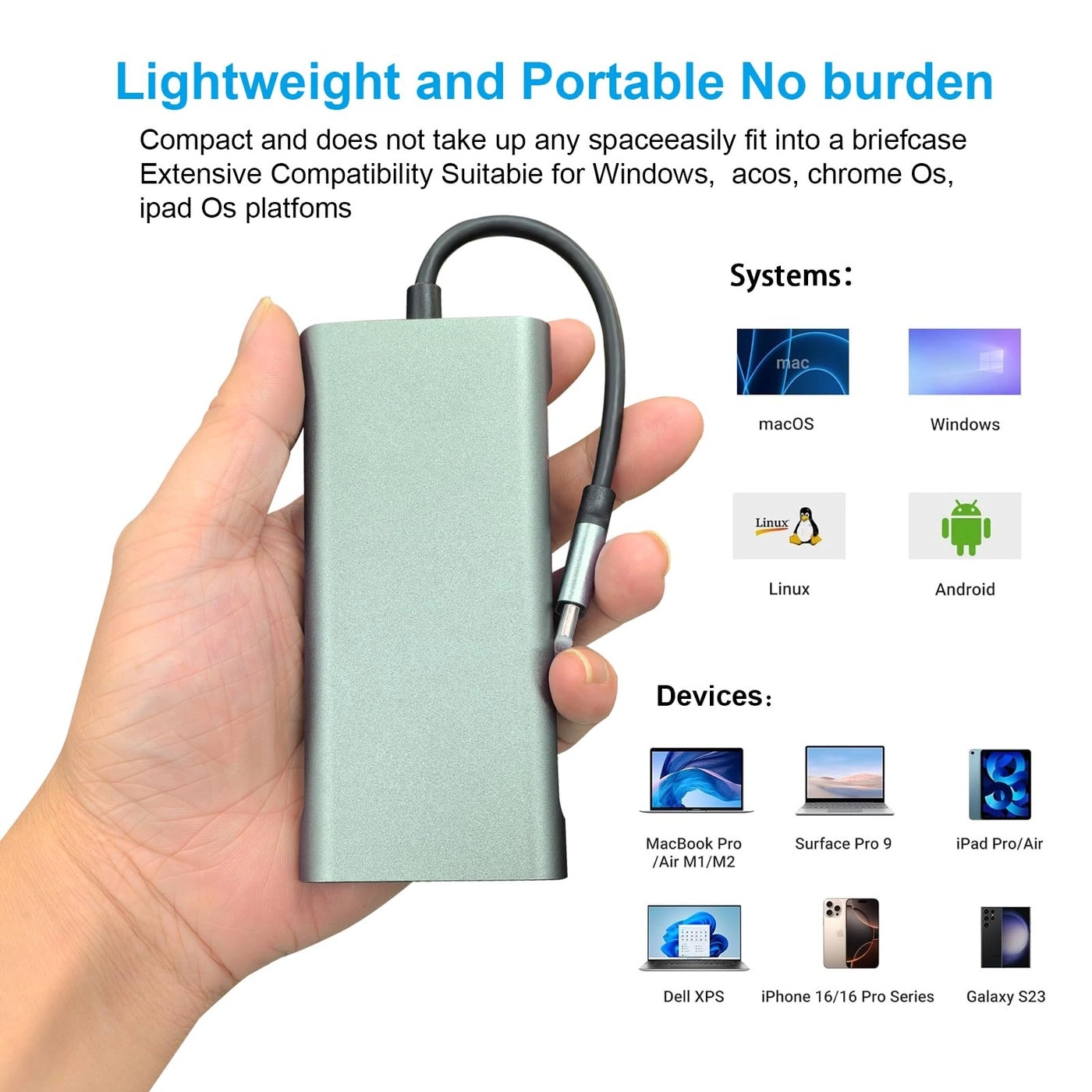 USB C Hub - 11-in-1 Type-C 4K HDMI