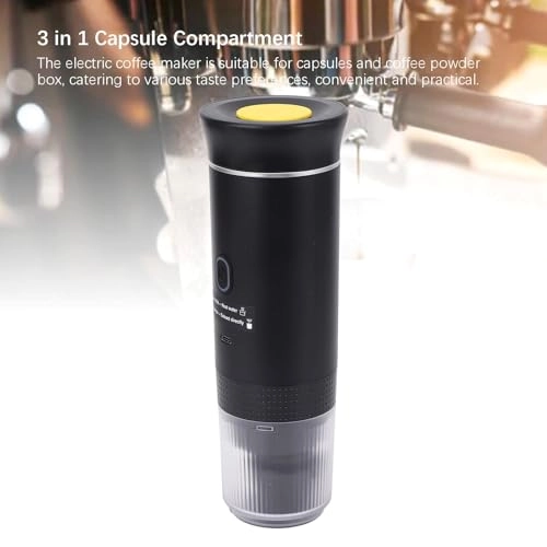 Portable Electric Coffee Maker - 1.2E+2 Milliliters Fit for NES capsules/for DG capsules/for coffee powder box