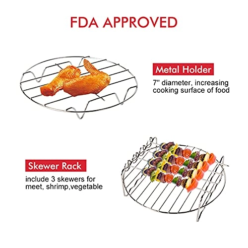 Air Fryer Kit - Metal+carbon steel+stainless steel 7 Pcs