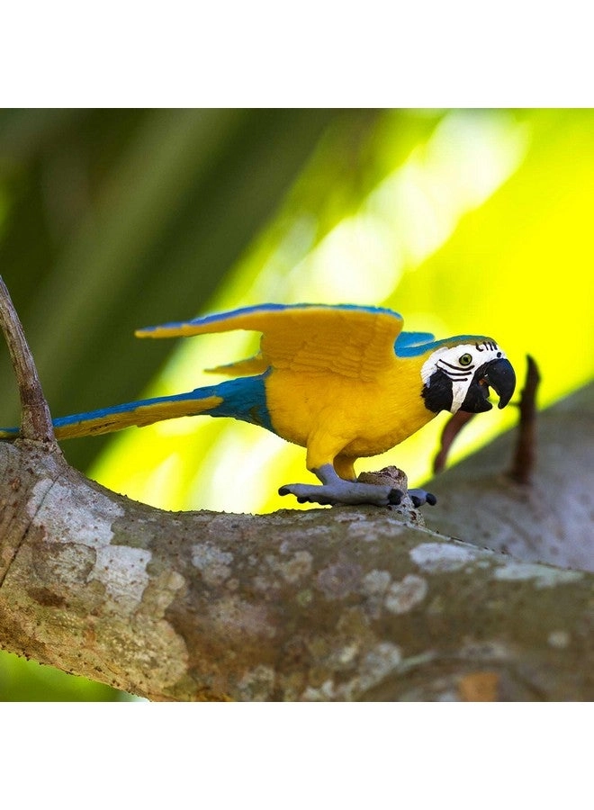 Blue and Gold Macaw Figurine - 4.5" Plastic Bird