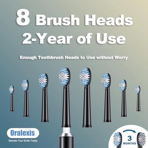 Electric Toothbrush - 8 Brush Heads 120-Day Battery