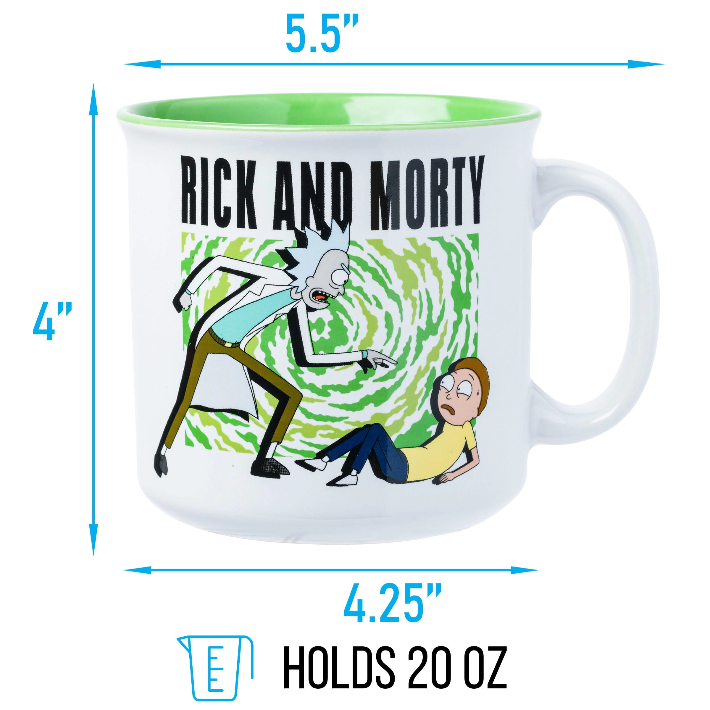 Rick and Morty Intense Scene Ceramic Camper Mug