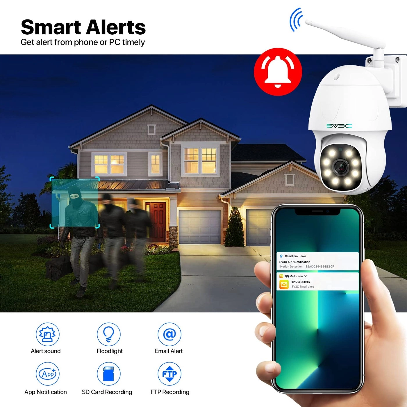 PTZ WiFi Security Camera 5MP